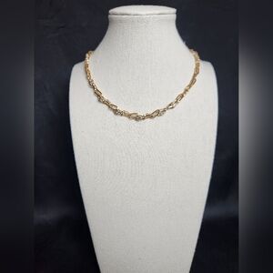 Ettika gold and crystal intertwined chain necklace